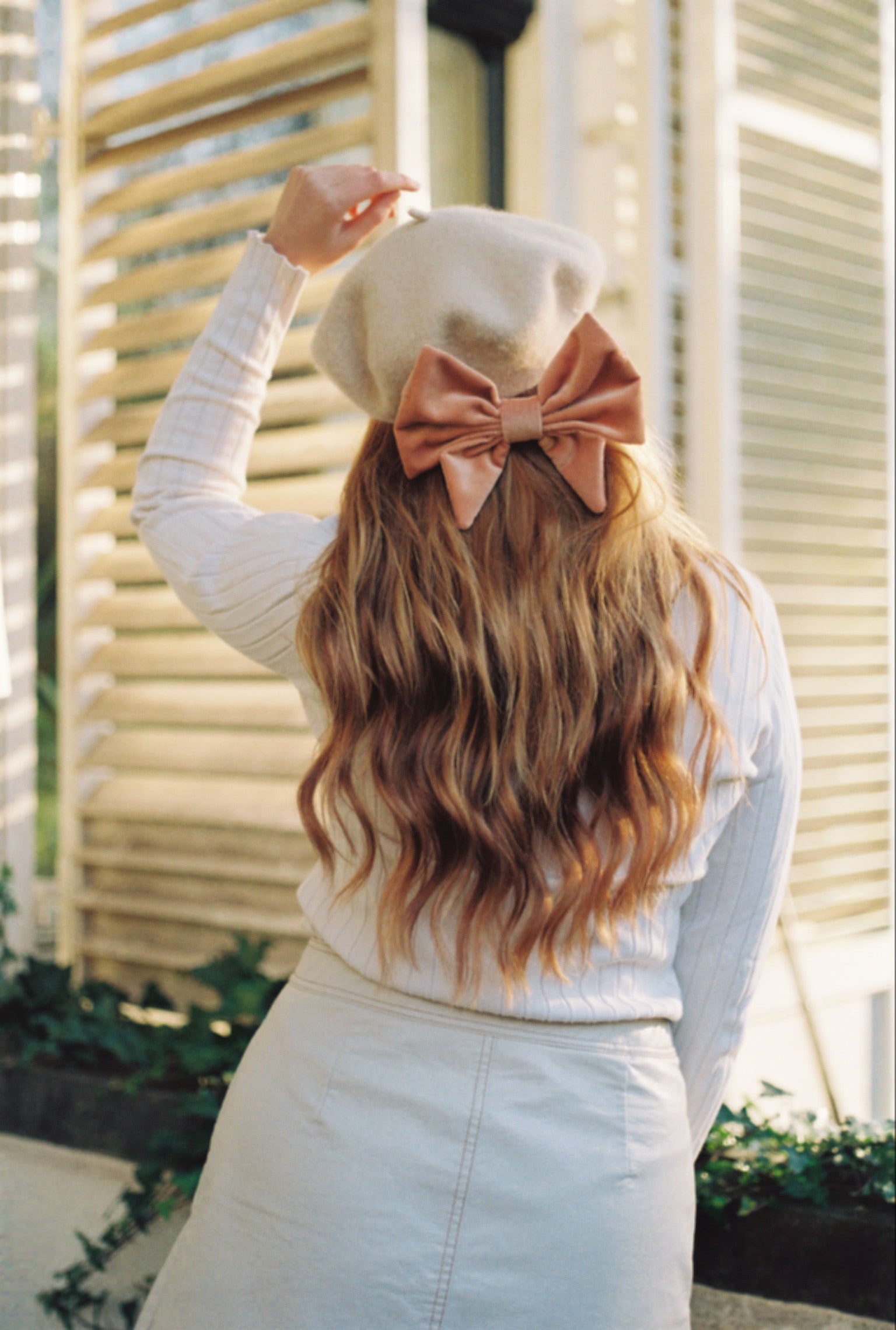 Bow Barrette - Milaan - Peach