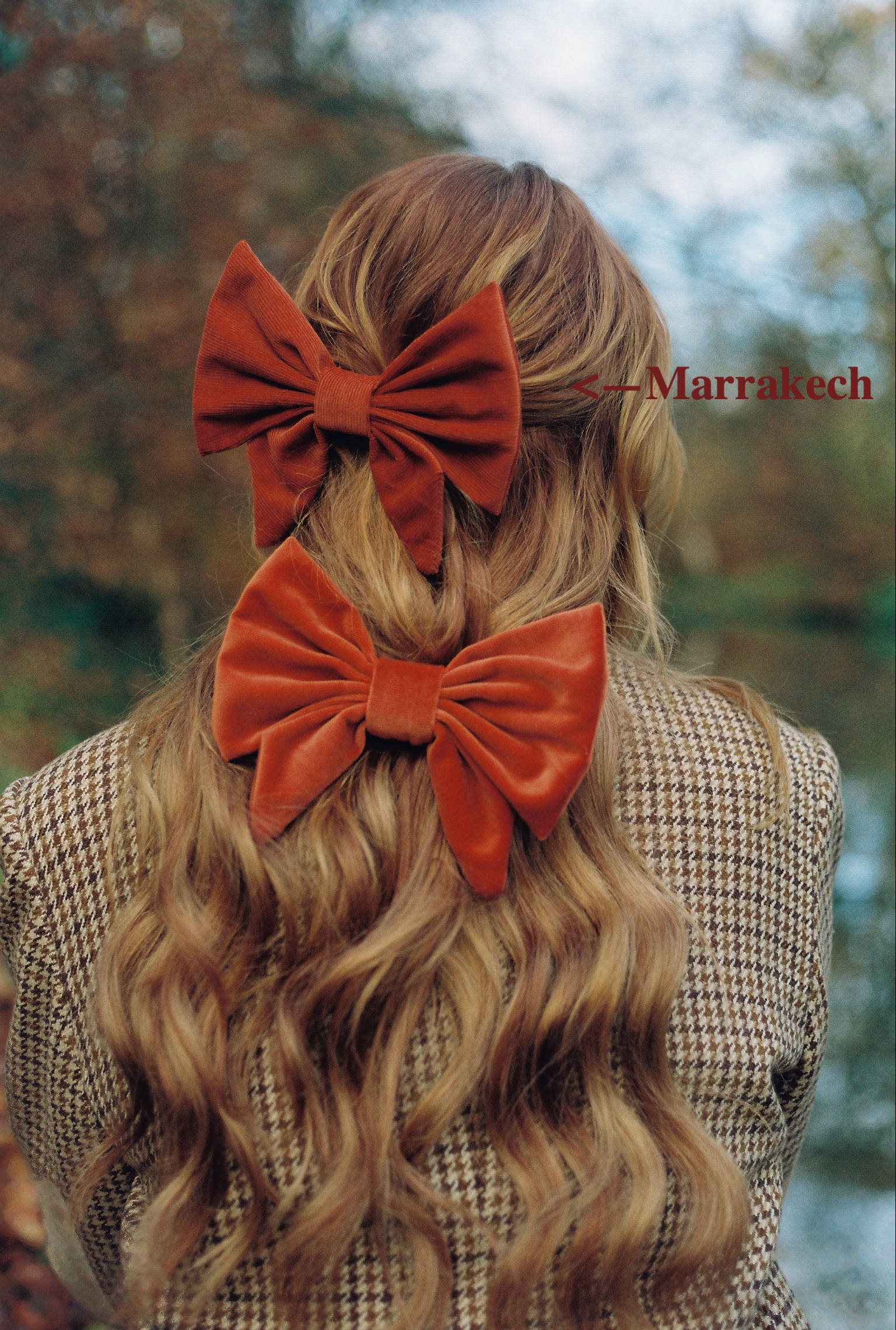 Bow Barrette - Marrakech - Berry Red