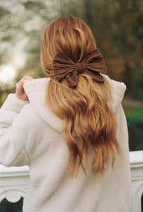 Bow Barrette - Nevada - Gingerbread Brown