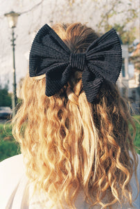 Bow Barrette - London - Denim Blue