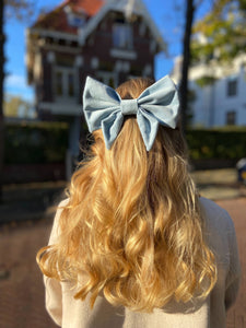 Bow Barrette - Sydney- Sky Blue