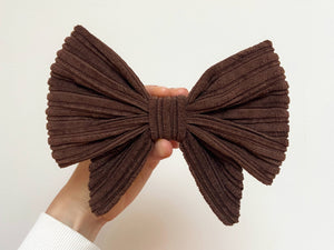 Bow Barrette - Nevada - Gingerbread Brown