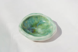 Jewelry Plate Porcelain- Seafoam