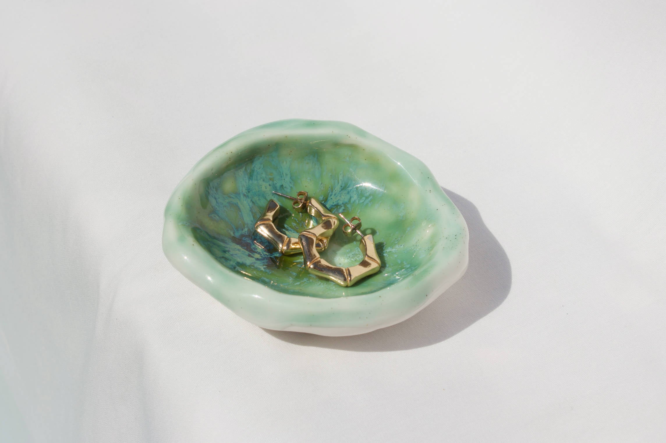 Jewelry Plate Porcelain- Seafoam