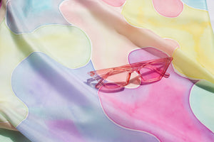 Silk Scarf - Psychedelic Rainbow